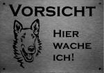 Kurzhaarcollie-Smooth Collie | Edelstahl Warnschild Hundeschild